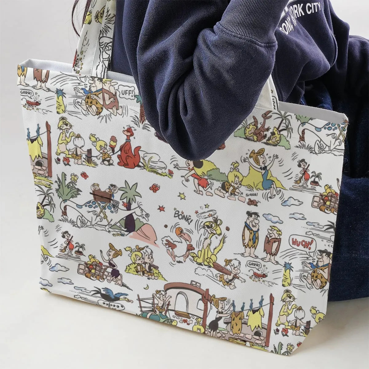 Stone Age Life The Flintstone Large Tote Bag