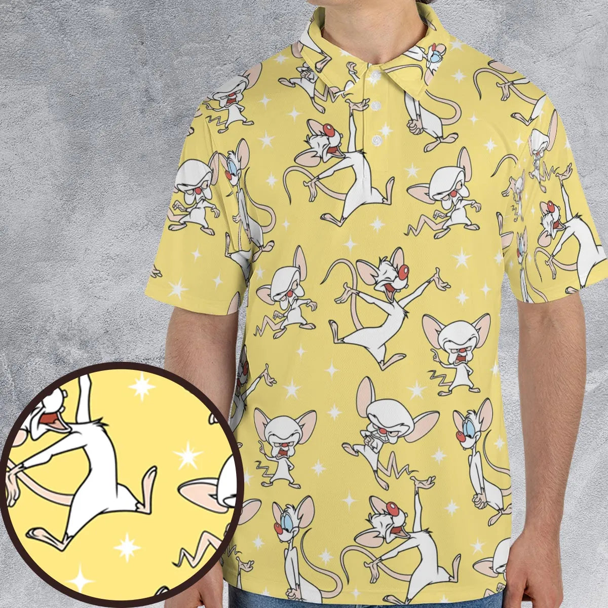 Lab Style Pinky and the Brain AOP Men/Women Polo Shirt