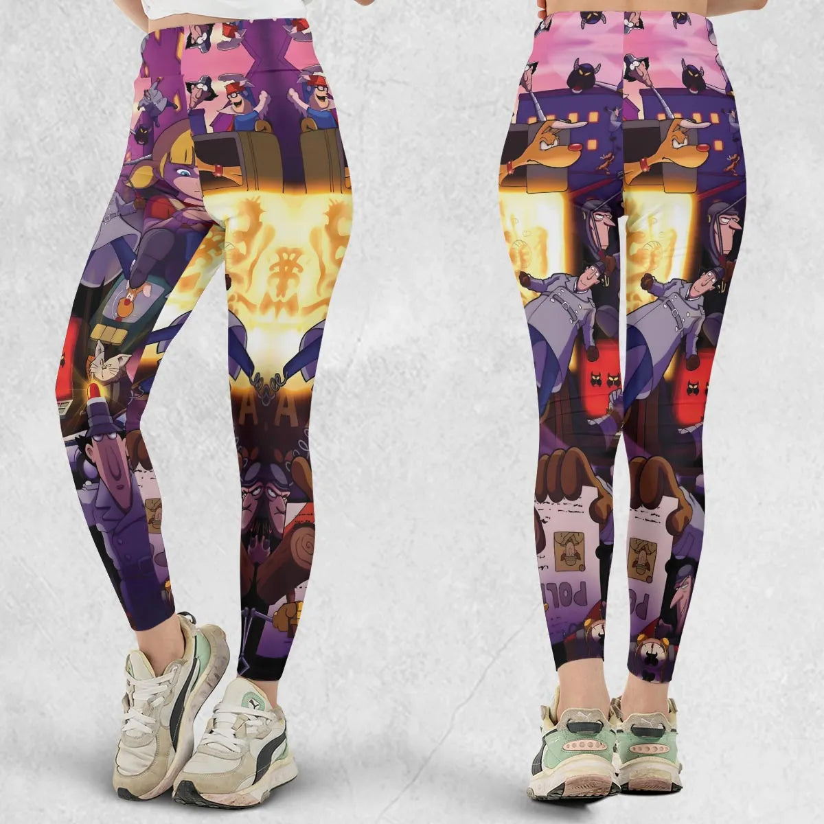 80s Cartoon Inspector Gadget Collage Legging