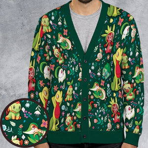 Grass Type Pokemon Cardigan