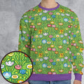 8bit Flower Garden Super Mario Pattern All-over Print Sweatshirt