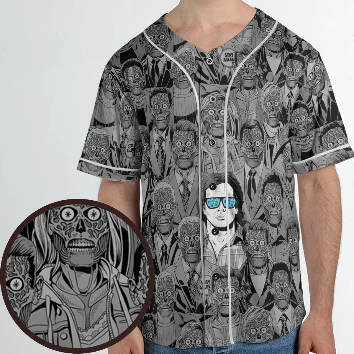 Obey Consume They Live Unisex Baseball Jersey