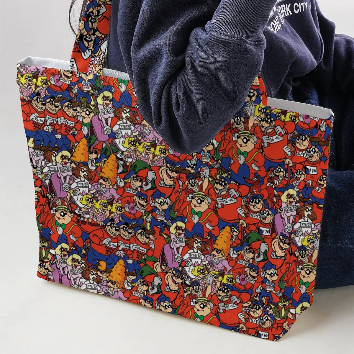Beagle Boys Patterns Large Tote Bag