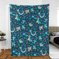 Water Pokemon Pattern Fleece Blanket