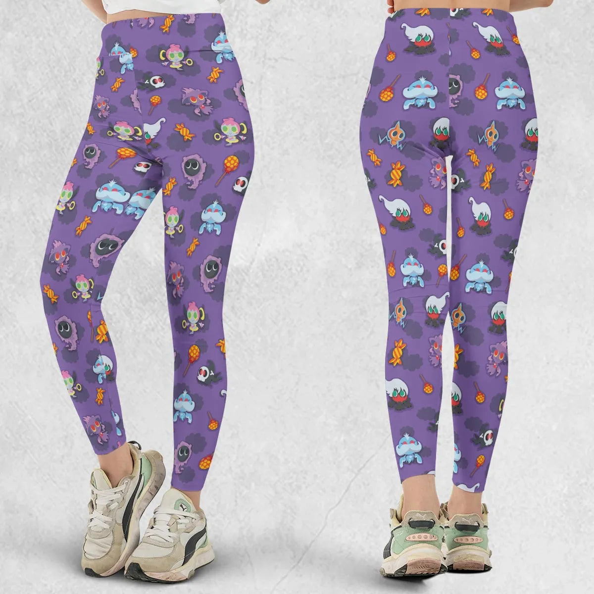 Team Purple Pokemon Pattern Legging
