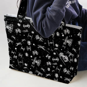 Space Ship Battle Star Wars Large Tote Bag
