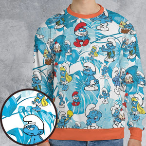 The Smurfs Pattern All-over Print Sweatshirt