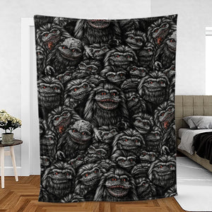 Critters Pattern Halloween Fleece Blanket