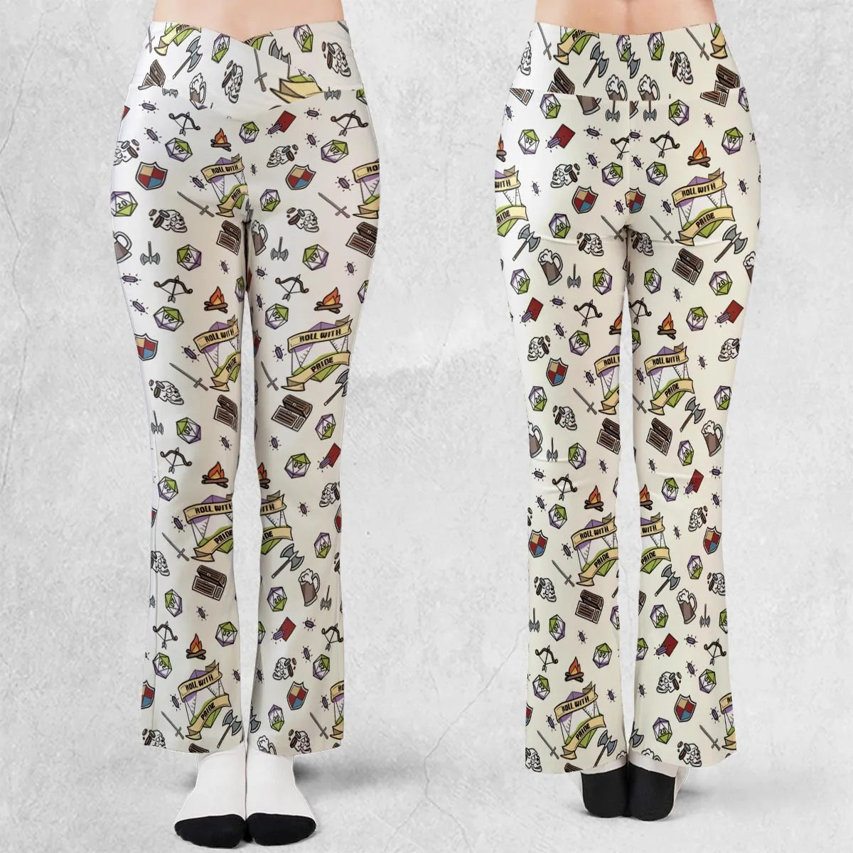Roll With Pride DnD Flare Leggings