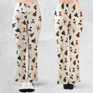 Clue The Movie Characters Pattern Flare Leggings