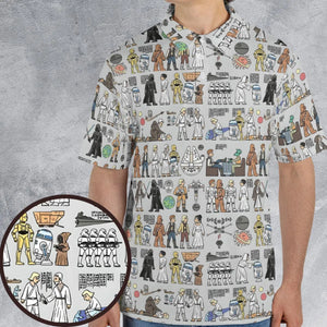 Egyptian Galaxy Wars AOP Men/Women Polo Shirt