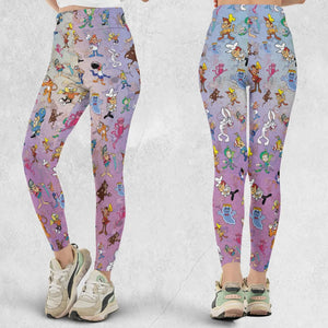 80s 90s Commercial Cereal Mascots Legging