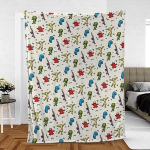 Emotions Pop Inside Out Haring Fleece Blanket