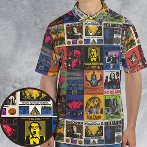 Modern Horror Movies Nope Ghostface Pinhead Pearl Leatherface Halloween AOP Men/Women Polo Shirt