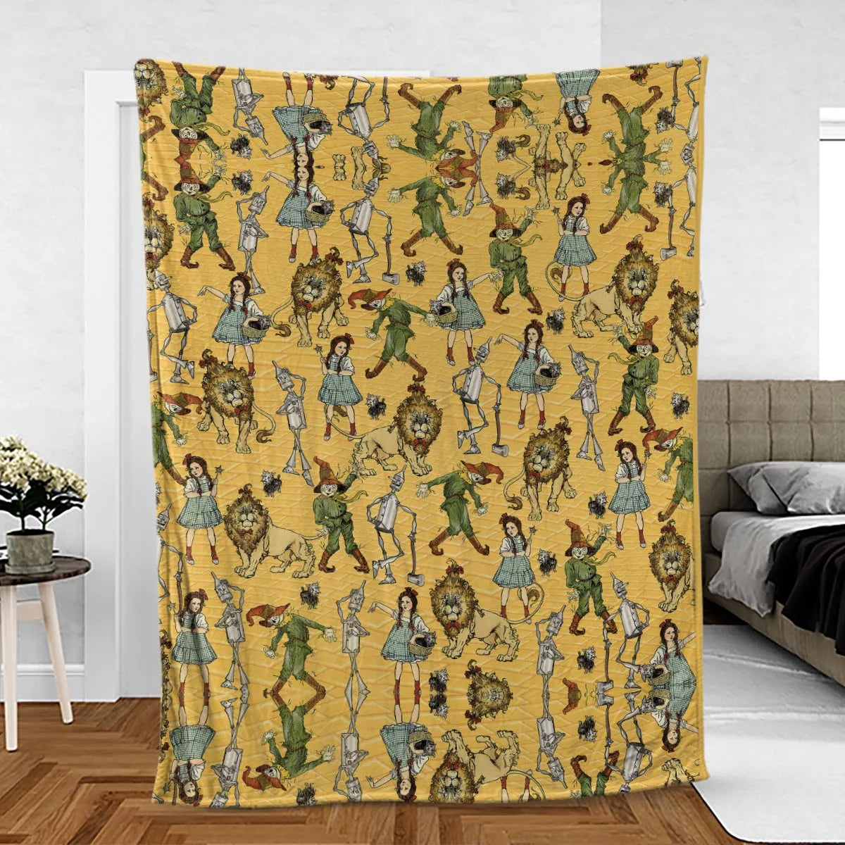 Magic Of Oz Characters Pattern Fleece Blanket