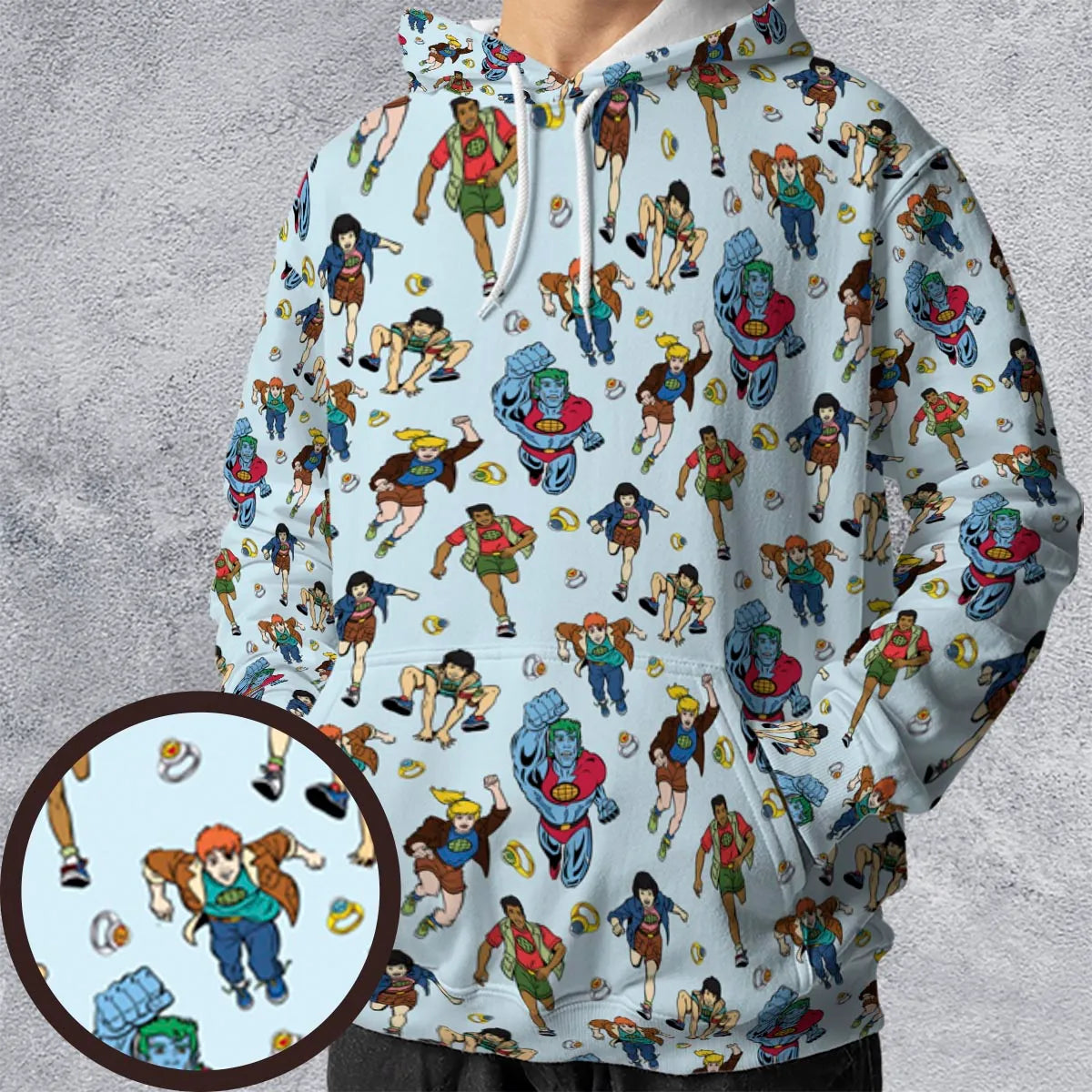 Save The Planet Captain Planet and the Planeteers All-over Print Hoodie