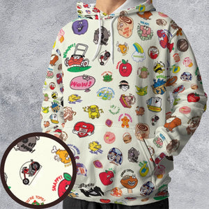 Vintage Trend Matte Scratch & Sniff All-over Print Hoodie