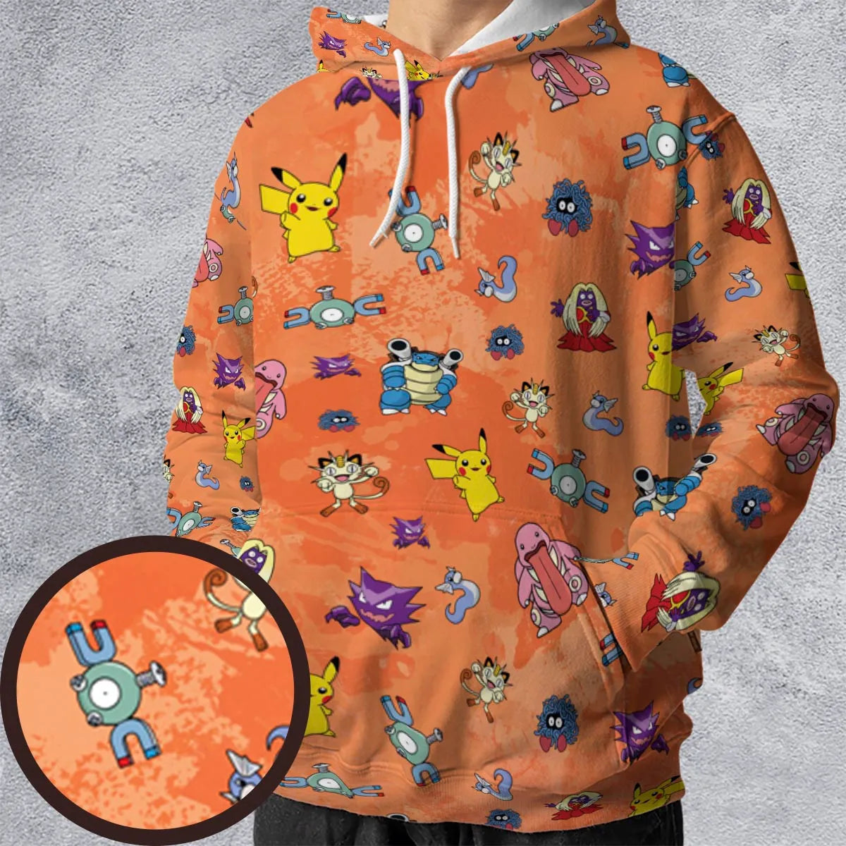 Pokemon Character Scatter All-over Print Hoodie