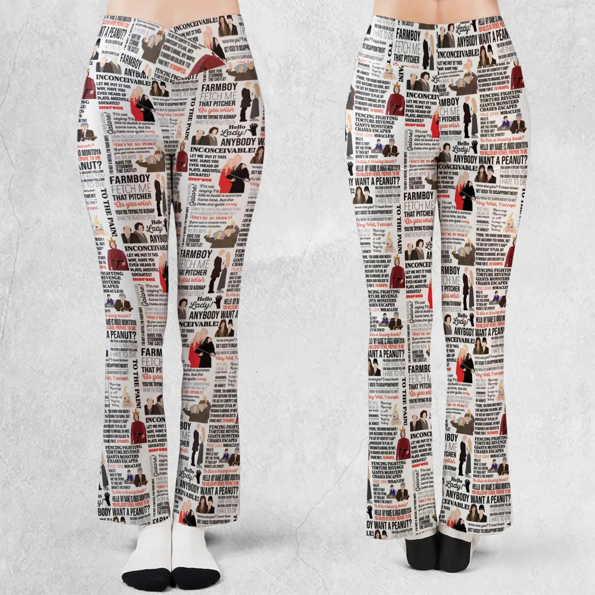Inconceivable Quotes Flare Leggings