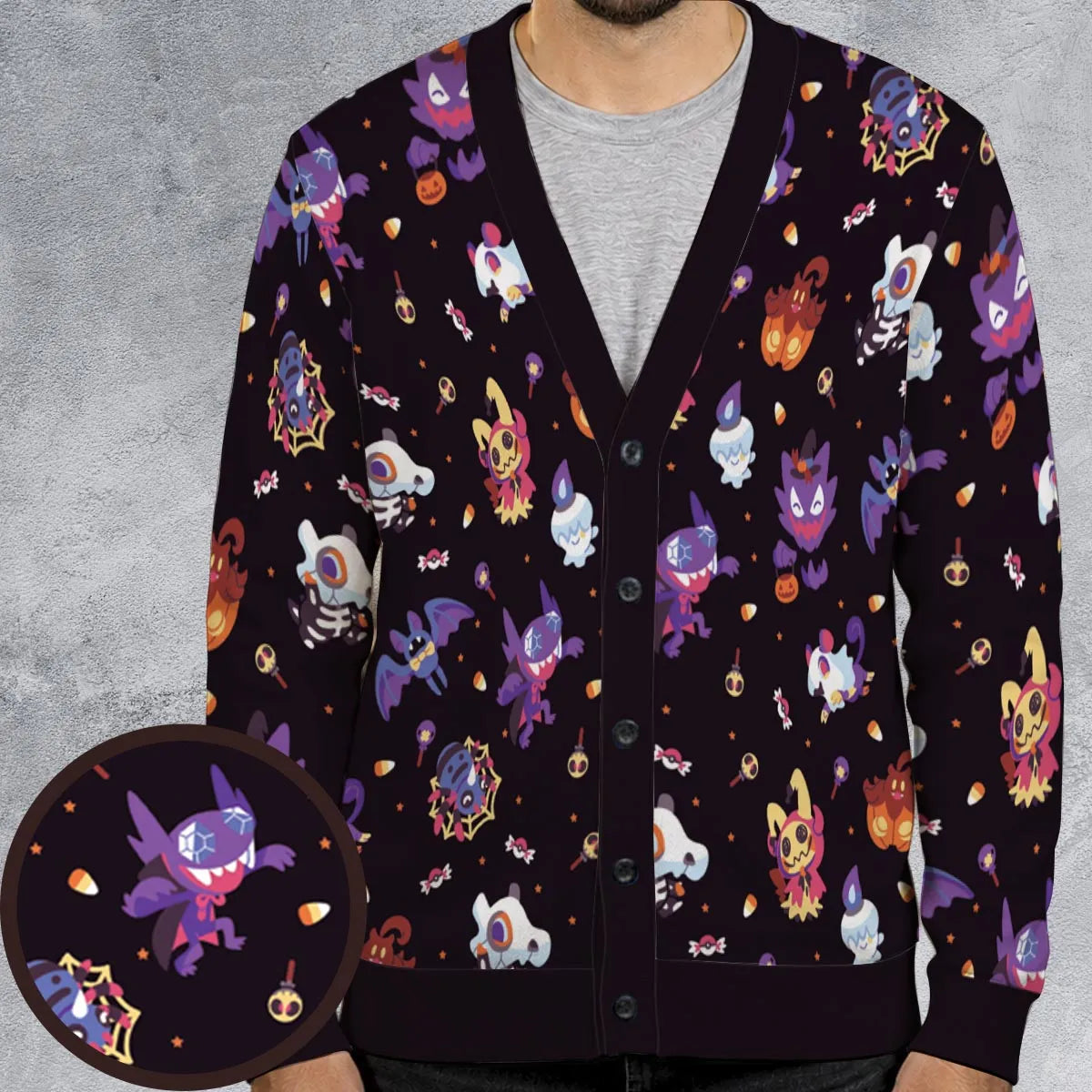 Trick or Treat Poke'ween Pokemon Cardigan