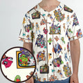 80s Famous Cartoon Characters Pattern Unisex Baseball Jersey