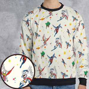 Battle of the Planets Pattern All-over Print Sweatshirt