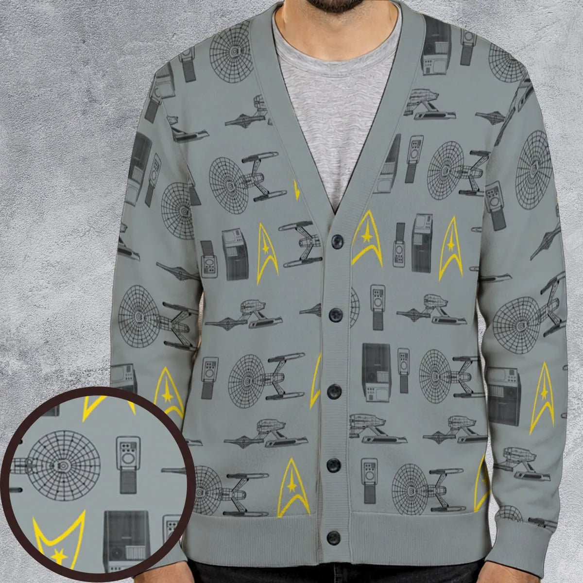 S.T Shipyard Star Trek Cardigan