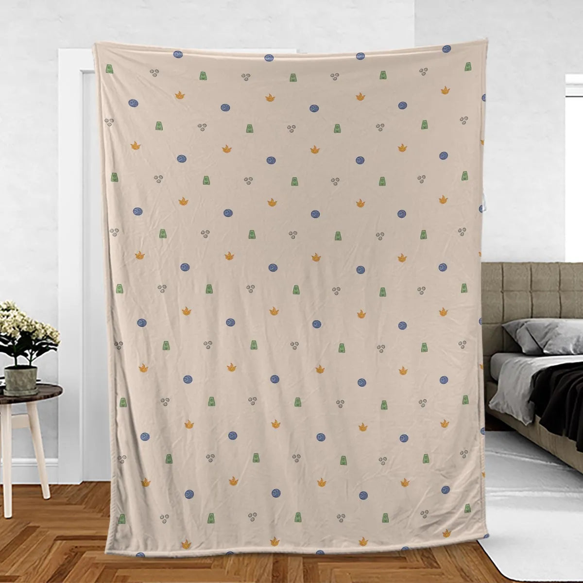 Avatar The Last Airbender Four Elements Pattern Fleece Blanket