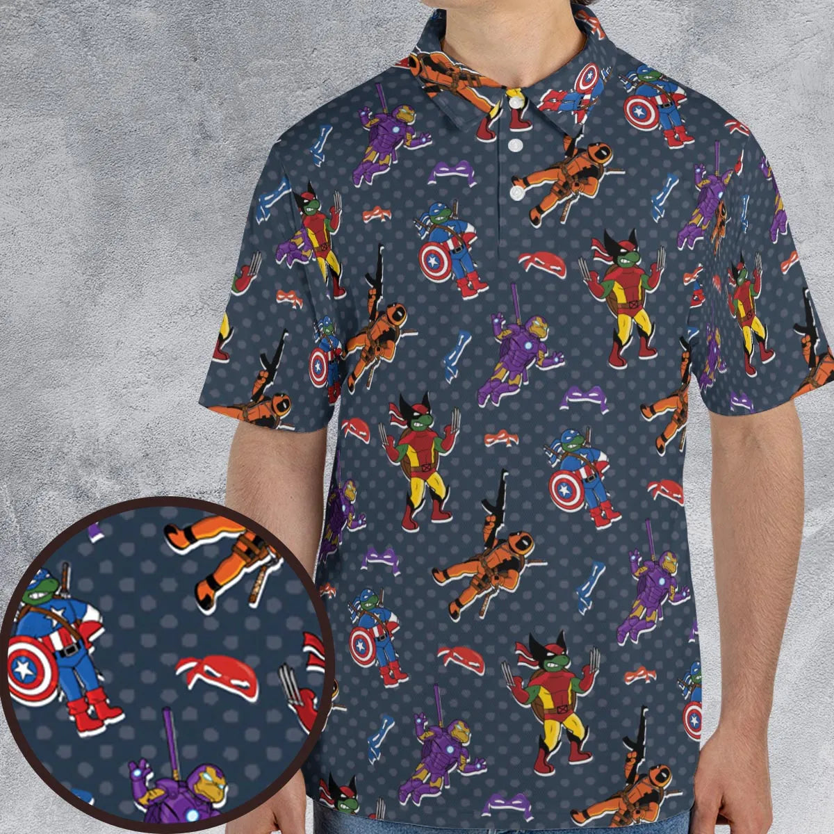 Super Turtles TMNT AOP Men/Women Polo Shirt