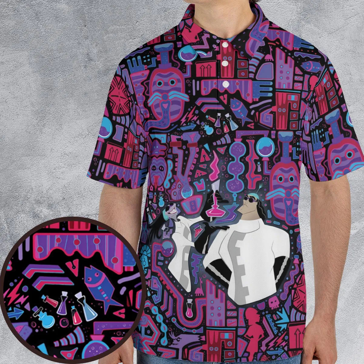 Mad Science Yzma The Emperor's New Groove AOP Men/Women Polo Shirt