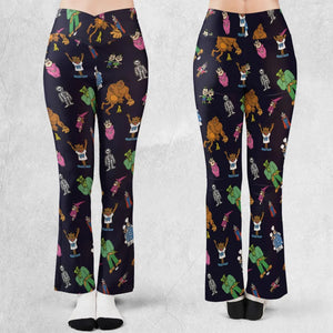 Nostalgic Food Mascots Burger Chef Flare Leggings
