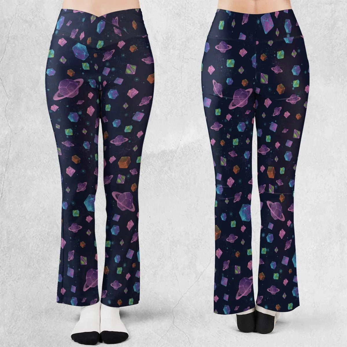 Galaxy Of Dices DnD Pattern Flare Leggings