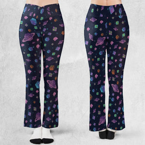 Galaxy Of Dices DnD Pattern Flare Leggings