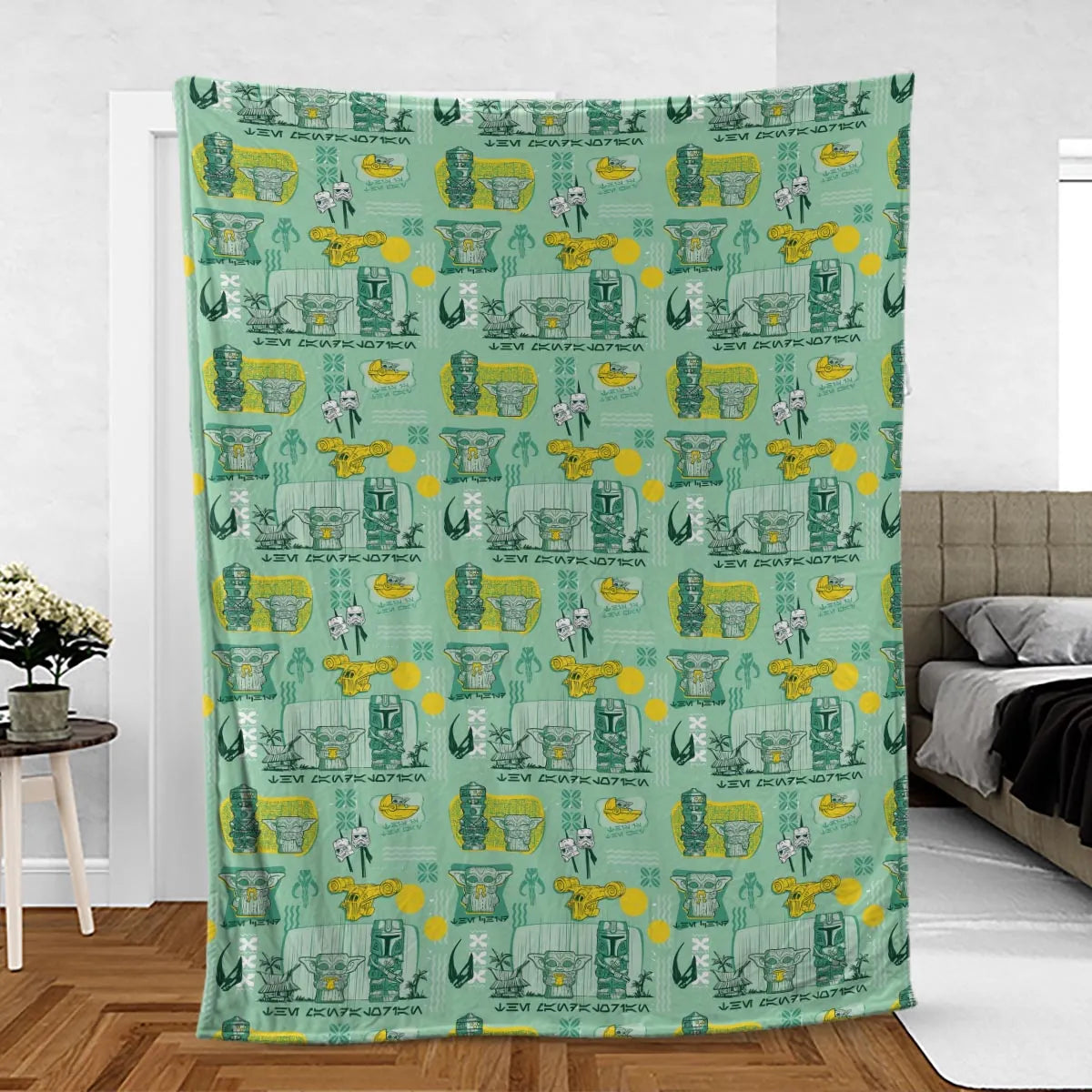 The Mandalorian Star Wars Aloha Fleece Blanket