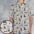 Cat the Gamer Pattern AOP Men/Women Polo Shirt