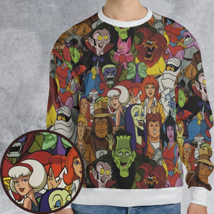 Frightfully Funny Ghostbusters Groovie Goolies All-over Print Sweatshirt