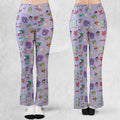 Courage the Cowardly Dog Characters Pattern Flare Leggings