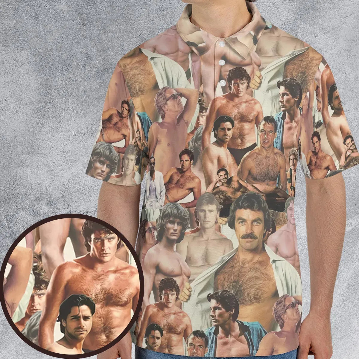Vintage Hunks of The 80s AOP Men/Women Polo Shirt
