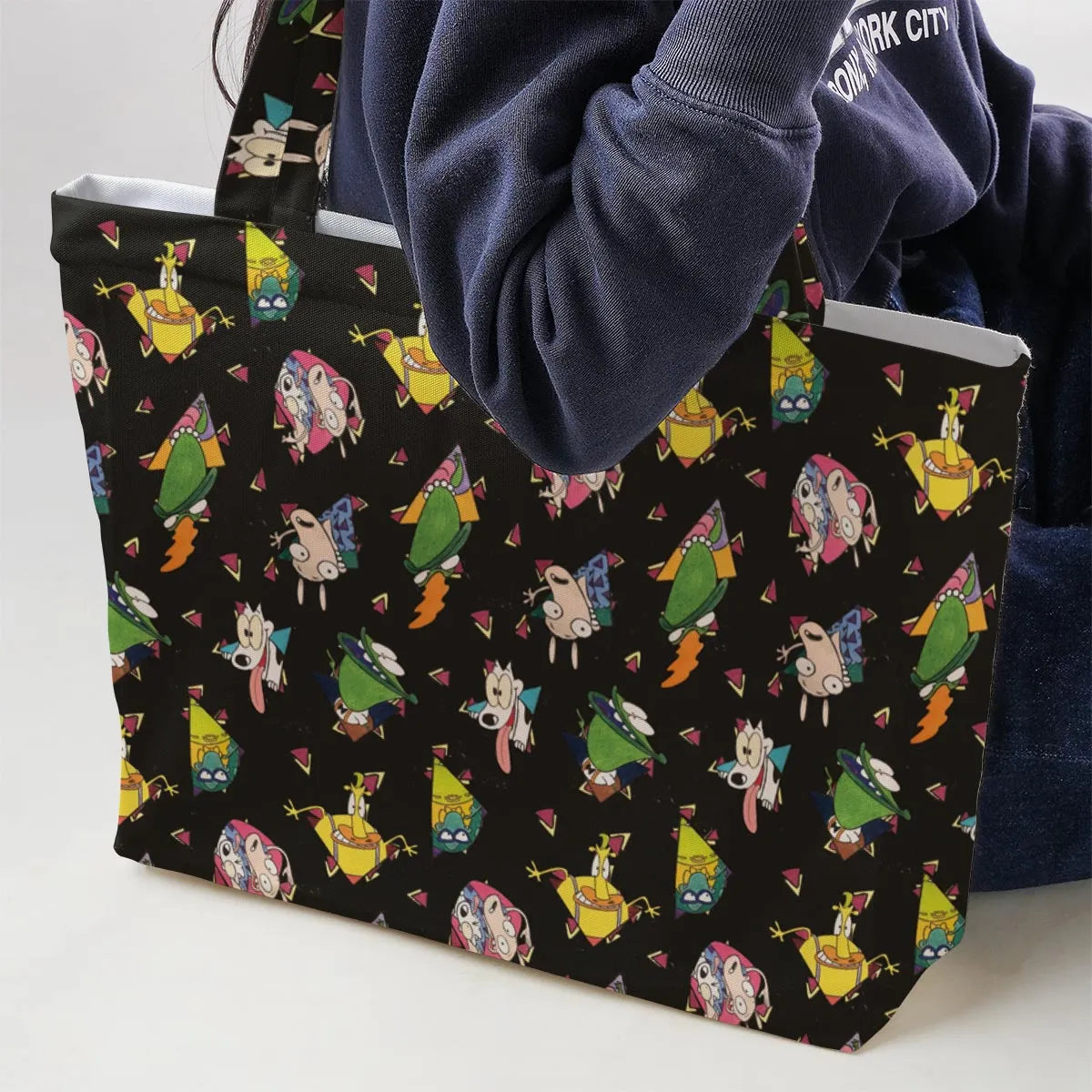 Rocko's Modern Life Pattern Large Tote Bag