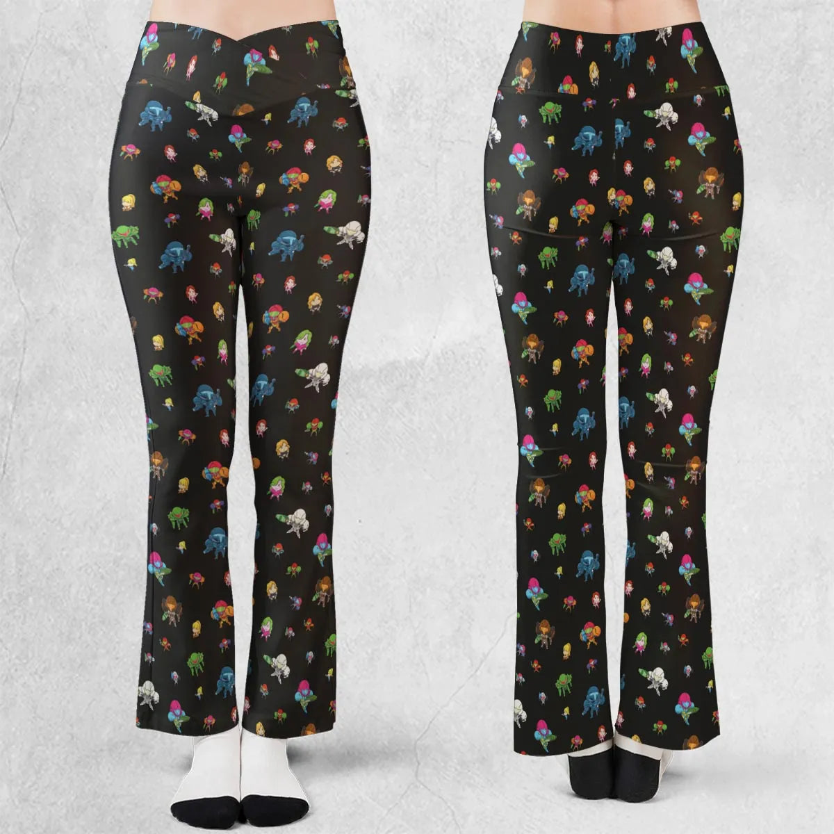 Metroid Pattern Flare Leggings