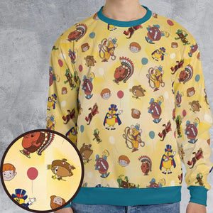 Hostess Gang Mascot Characters All-over Print Sweatshirt