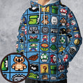 Mario Pixel Super Mario Pattern All-over Print Hoodie