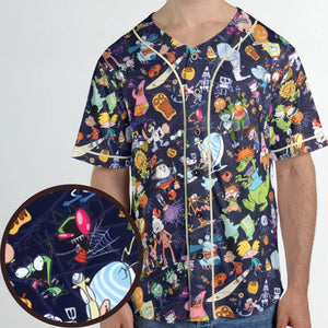 Nickelodeon Halloween Party Unisex Baseball Jersey
