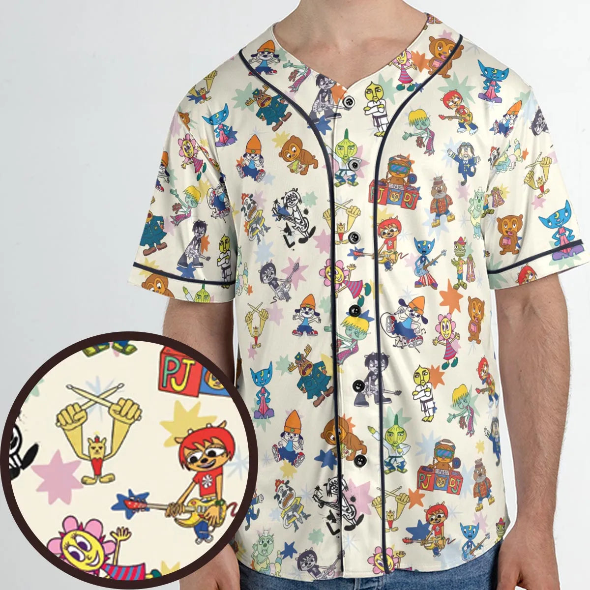 Parappa the Rapper Characters Unisex Baseball Jersey