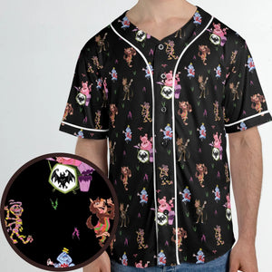 Monsters Cereal Pattern Unisex Baseball Jersey
