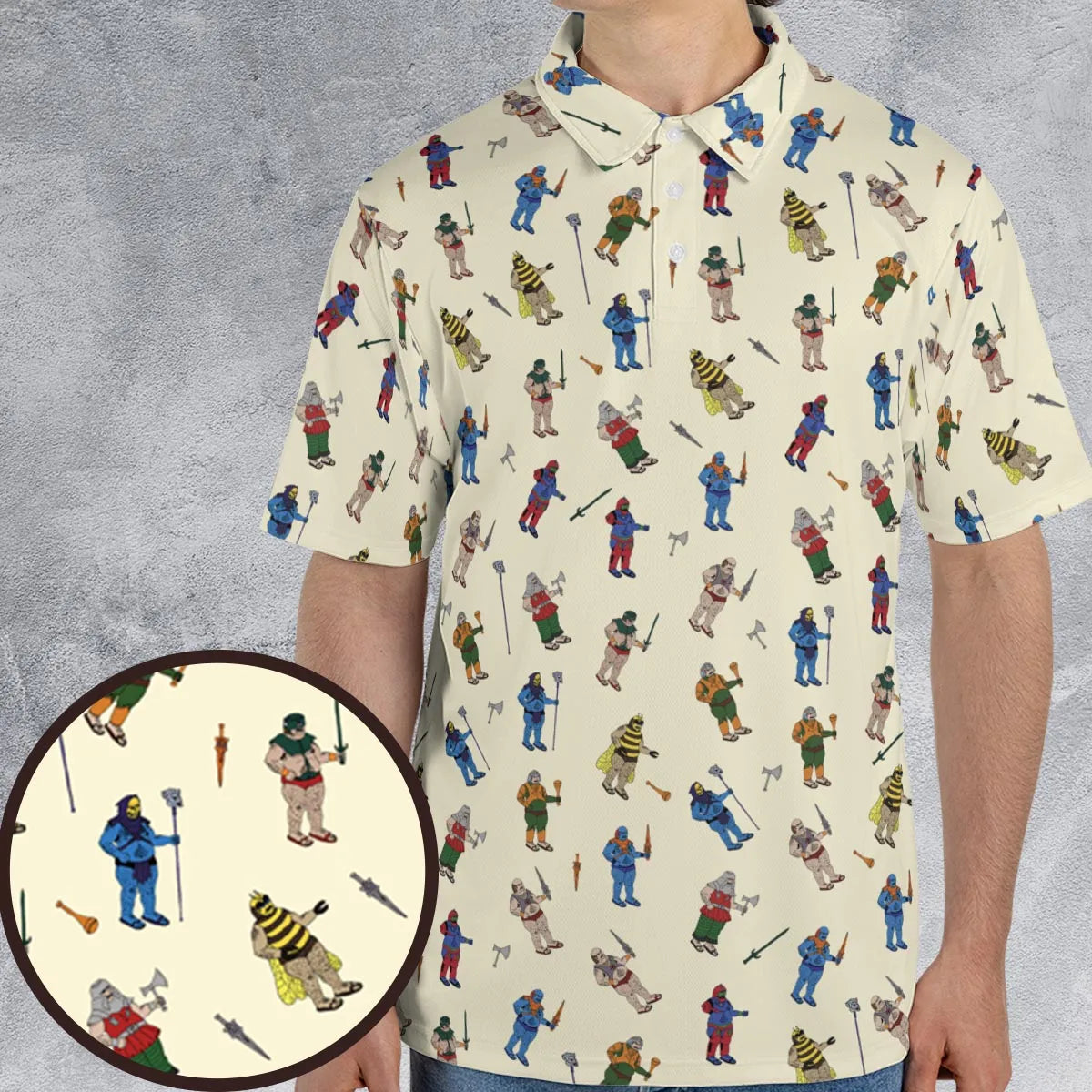 Carl In Masters Of The Universe Pattern AOP Men/Women Polo Shirt
