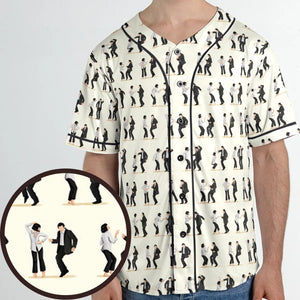 Mia Wallace and Vincent Vega Dance Pulp Fiction Unisex Baseball Jersey