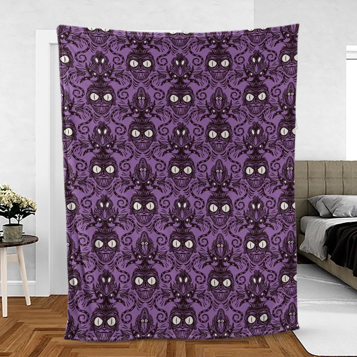 Beetlejuice Haunted Mansion Themed Fleece Blanket