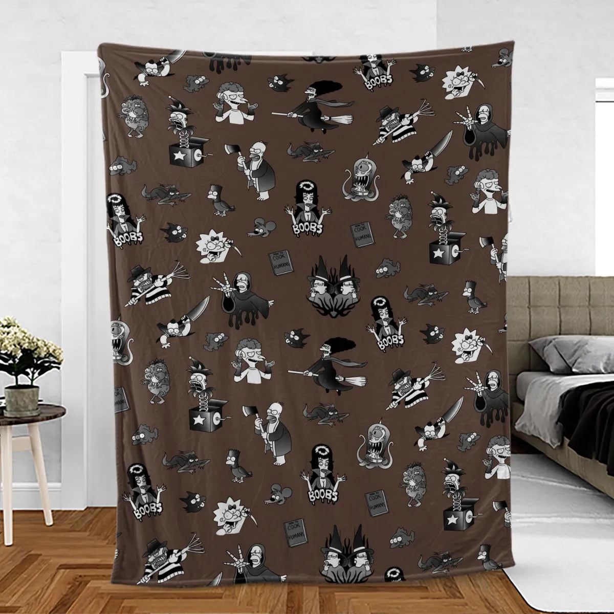 Treehouse of Horror The Simpsons Fleece Blanket