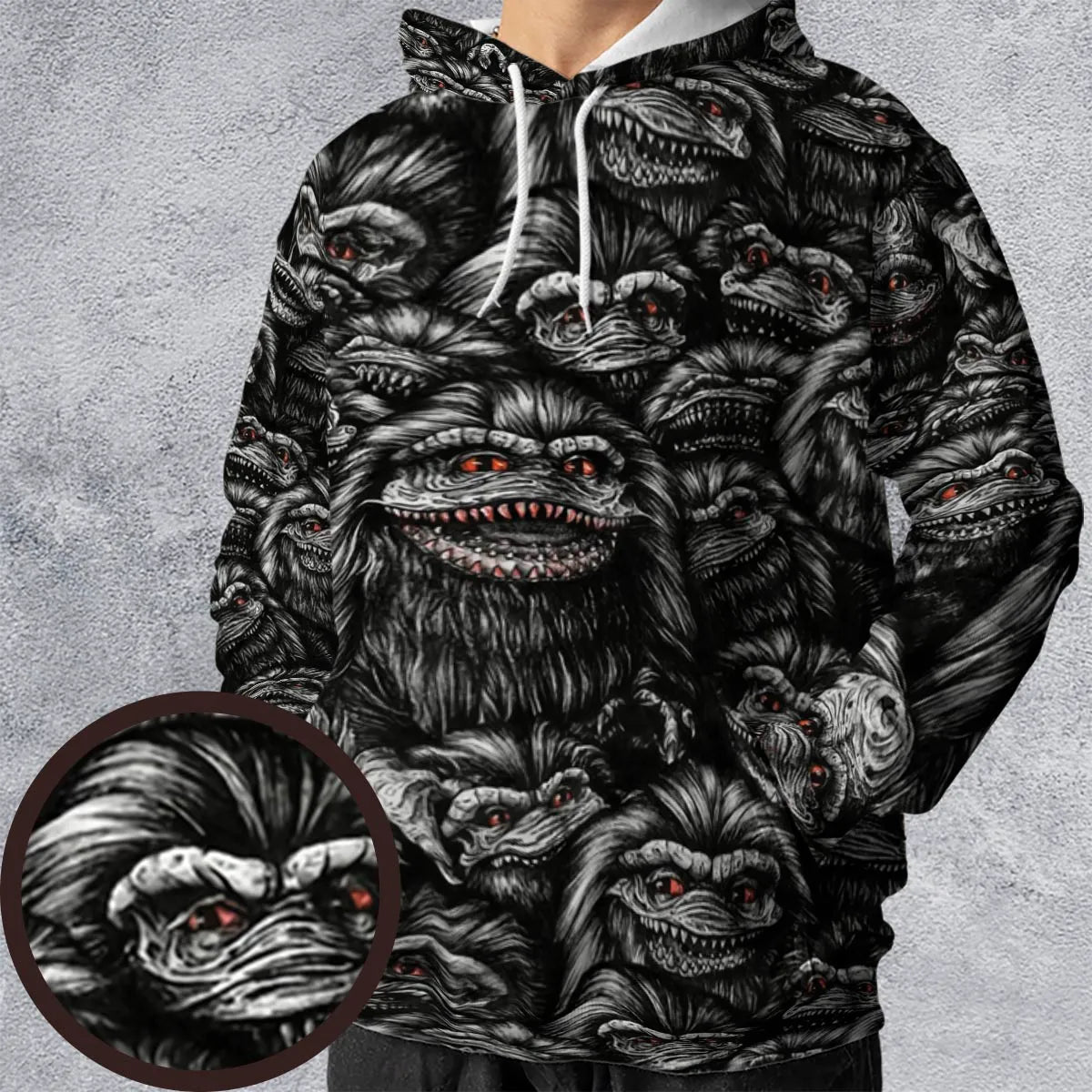Critters Pattern Halloween All-over Print Hoodie